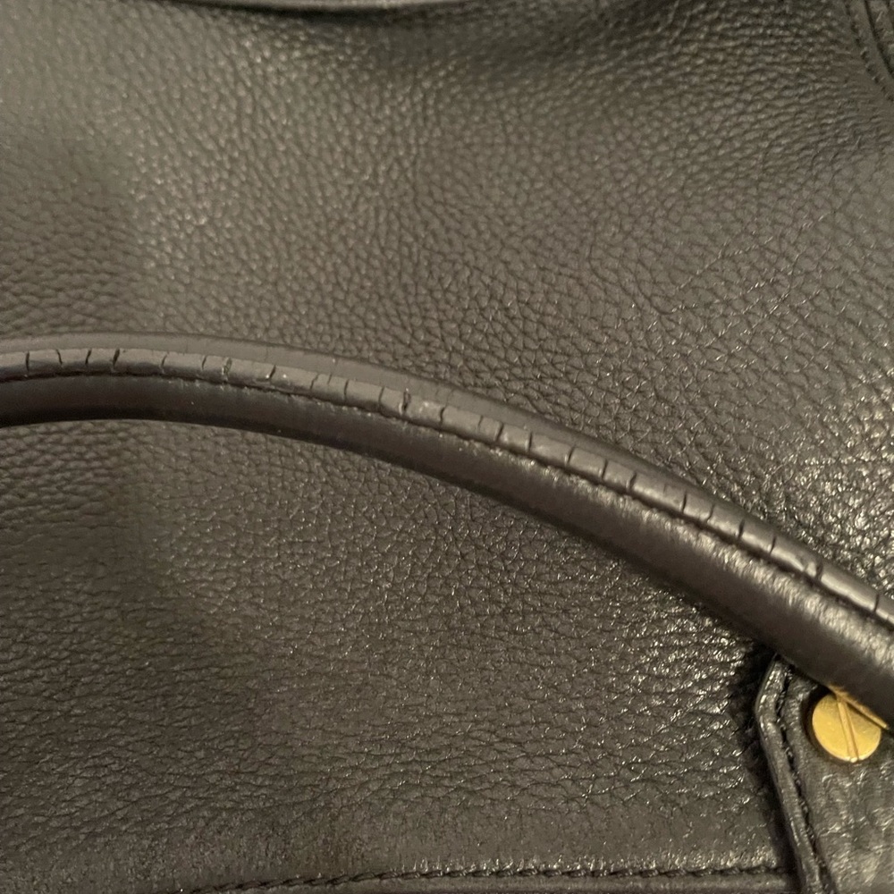J Crew Black Pebbled Leather Biennial Shoulder Crossbody Classic Hobo Bag - Picture 14 of 15